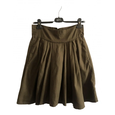 Pre-owned Pomandère Mid-length Skirt In Brown