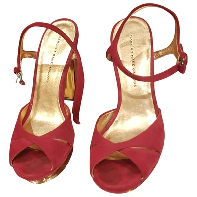 Pre-owned Marc By Marc Jacobs Sandal In Burgundy