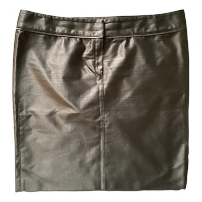 Pre-owned Costume National Silk Mini Skirt In Black