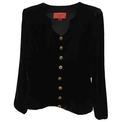 Pre-owned Emanuel Ungaro Velvet Jacket In Black