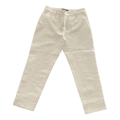 Pre-owned Dolce & Gabbana Slim Pants In White