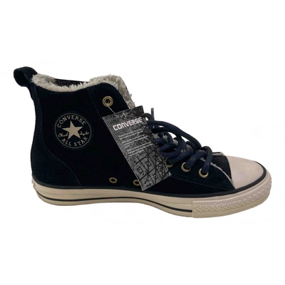 Pre-owned Converse Flats In Black