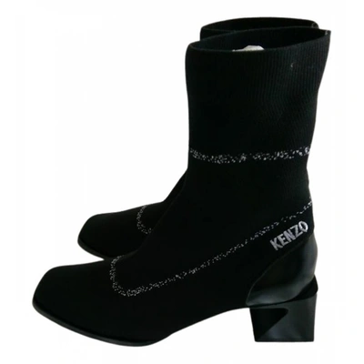 Pre-owned Kenzo Ankle Boots In Black