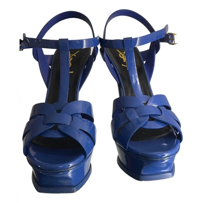 Pre-owned Saint Laurent Leather Sandals In Blue