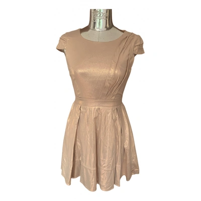 Pre-owned Elisabetta Franchi Mid-length Dress In Gold