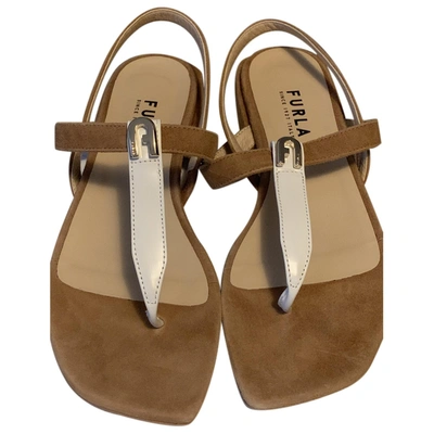Pre-owned Furla Leather Sandals In Brown