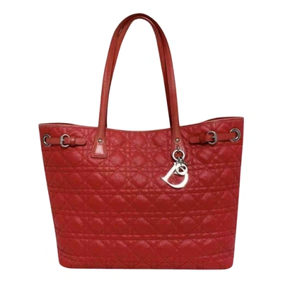 Pre-owned Dior Panarea Cloth Handbag In Red