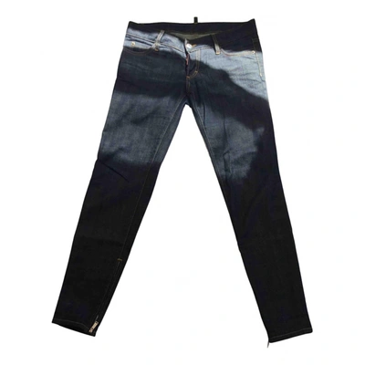 Pre-owned Dsquared2 Straight Jeans In Navy