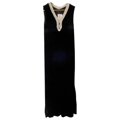 Pre-owned Agnès B. Velvet Mid-length Dress In Black