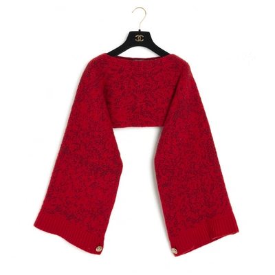 Pre-owned Chanel Cashmere Coat In Red