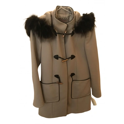 Pre-owned L*space Wool Dufflecoat In Beige