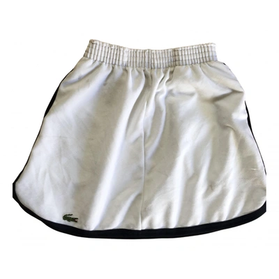 Pre-owned Lacoste Mini Skirt In White