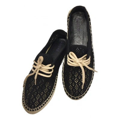 Pre-owned André Cloth Espadrilles In Black