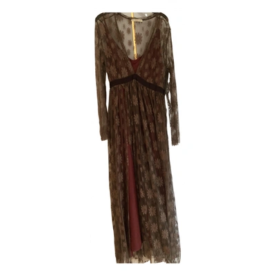 Pre-owned Seventy Maxi Dress In Brown