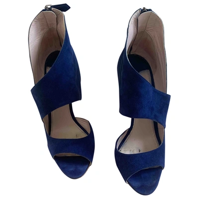 Pre-owned Miu Miu Sandals In Blue