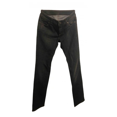 Pre-owned Gucci Straight Jeans In Black
