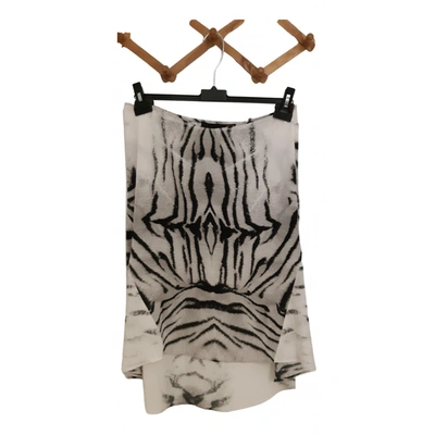 Pre-owned Just Cavalli Mid-length Skirt In White