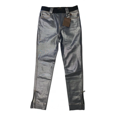 Pre-owned Louis Vuitton Slim Pants In Silver