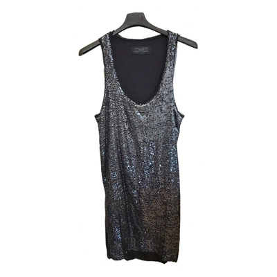 Pre-owned Guess Glitter Dress In Black