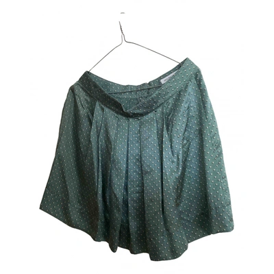 Pre-owned See By Chloé Silk Mini Skirt In Green