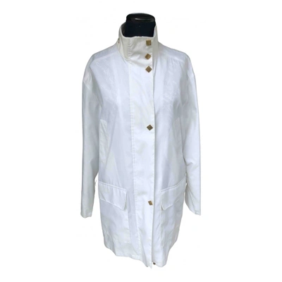 Pre-owned Nina Ricci Trench Coat In White