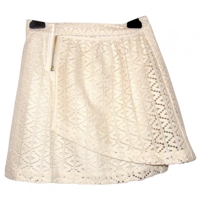 Pre-owned Heimstone Mini Skirt In Ecru
