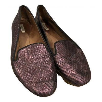 Pre-owned Bimba Y Lola Leather Ballet Flats In Metallic