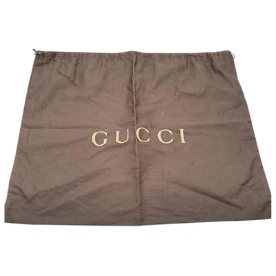 Pre-owned Gucci Leather Home Decor In Brown