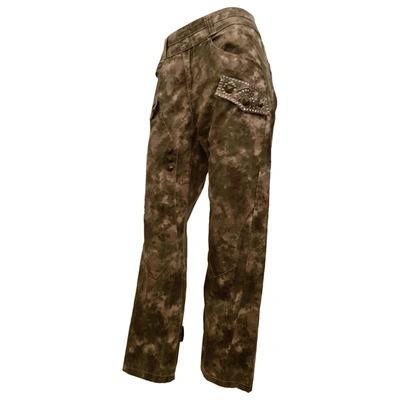 Pre-owned Guess Trousers In Khaki