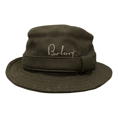 Pre-owned Burberry Wool Hat In Black