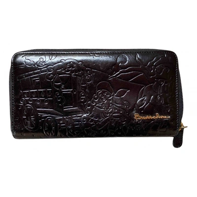Pre-owned Braccialini Leather Wallet In Black