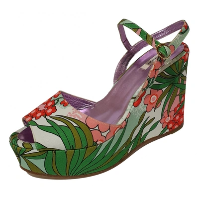 Pre-owned Manoush Cloth Sandal In Multicolour