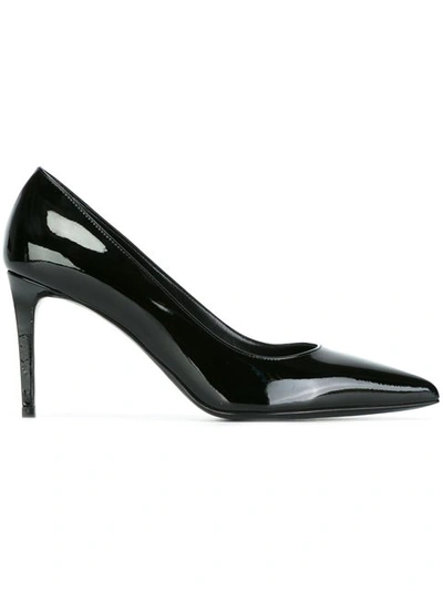 Saint Laurent Paris Patent Leather Pumps In Black