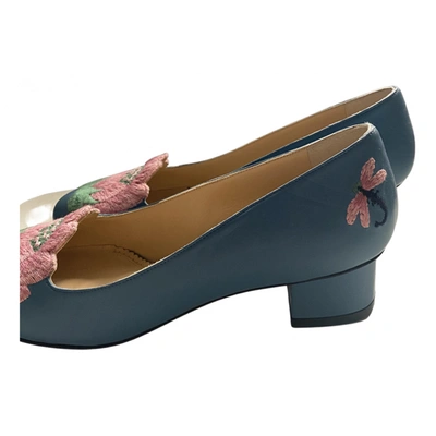 Pre-owned Charlotte Olympia Leather Heels In Blue