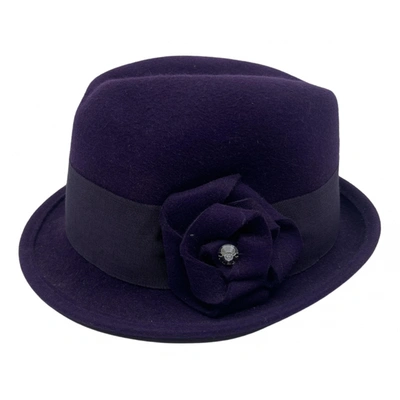 Pre-owned Escada Wool Hat In Purple