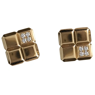Pre-owned Chopard Ice Cube Yellow Gold Earrings