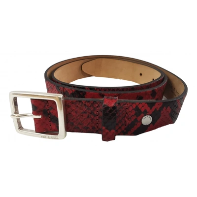 Pre-owned Rag & Bone Leather Belt In Red
