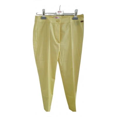 Pre-owned Blugirl Folies Straight Pants In Yellow