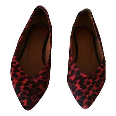 Pre-owned Bimba Y Lola Ballet Flats In Red