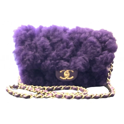 Pre-owned Chanel Timeless/classique Leather Handbag In Purple