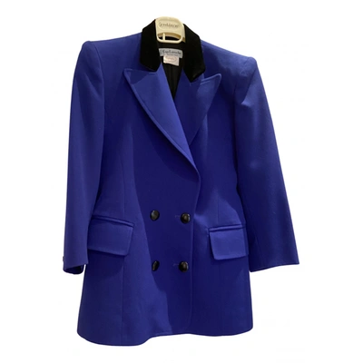 Pre-owned Guy Laroche Wool Jacket In Blue
