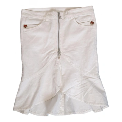 Pre-owned John Richmond Mini Skirt In White