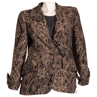 Pre-owned Nina Ricci Wool Suit Jacket In Beige