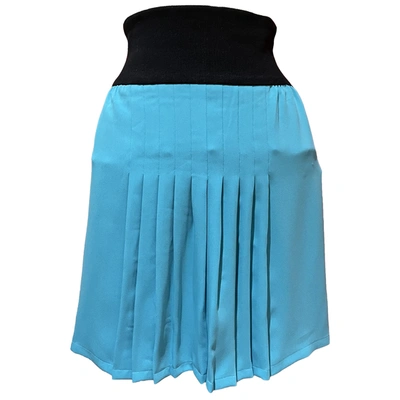 Pre-owned Agnès B. Skirt In Turquoise