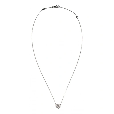 Pre-owned Gucci White Gold Necklace In Silver