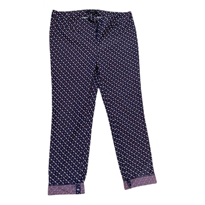 Pre-owned Odeeh Straight Pants In Blue