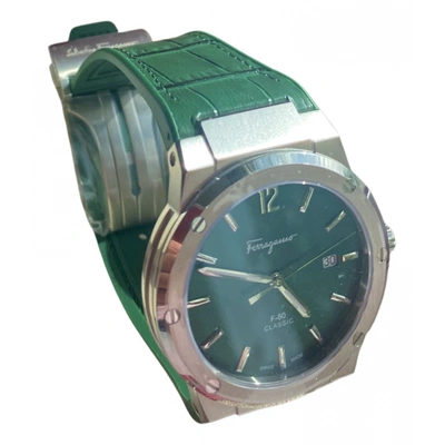 Pre-owned Ferragamo Watch In Green