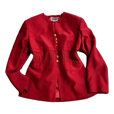 Pre-owned Luisa Spagnoli Burgundy Polyester Jacket