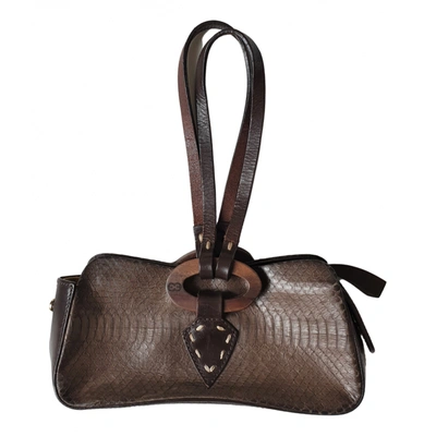 Pre-owned Escada Leather Mini Bag In Brown
