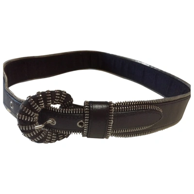 Pre-owned Maliparmi Leather Belt In Black